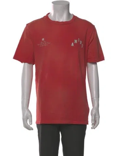 Pre-owned Amiri Graphic Print Crew Neck T-shirt In Red