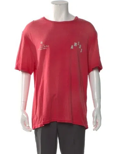 Pre-owned Amiri Graphic Print Crew Neck T-shirt In Red