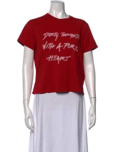 Pre-owned Amiri Graphic Print Crew Neck T-shirt In Red