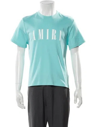 Pre-owned Amiri Graphic Print Crew Neck T-shirt W/ Tags In Blue