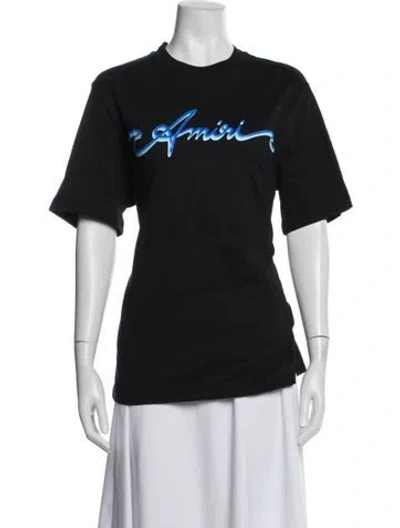 Pre-owned Amiri Graphic Print Crew Neck T-shirt W/ Tags In Blue