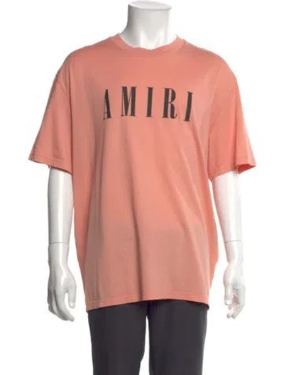 Pre-owned Amiri Graphic Print Crew Neck T-shirt W/ Tags In Orange