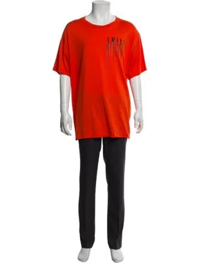 Pre-owned Amiri Graphic Print Crew Neck T-shirt W/ Tags In Red