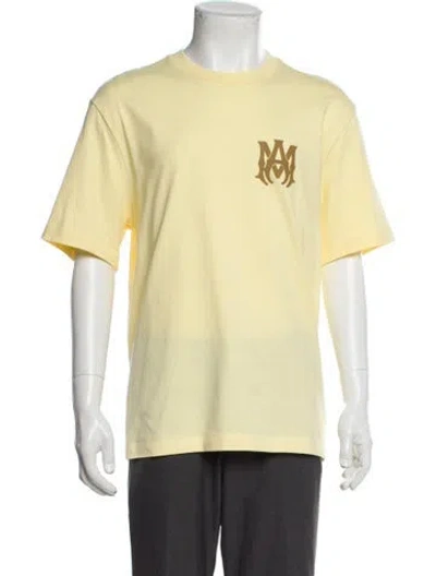 Pre-owned Amiri Graphic Print Crew Neck T-shirt W/ Tags In Yellow