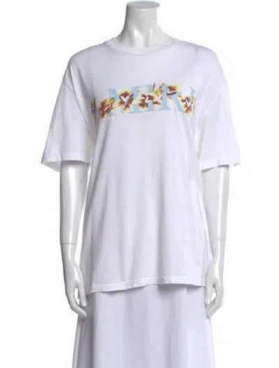 Pre-owned Amiri Graphic Print Crew Neck T-shirt In White