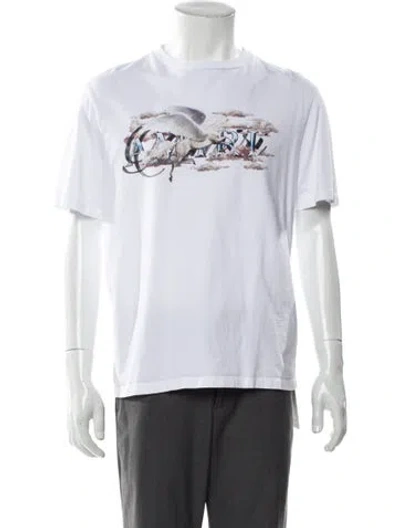 Pre-owned Amiri Graphic Print Crew Neck T-shirt In White