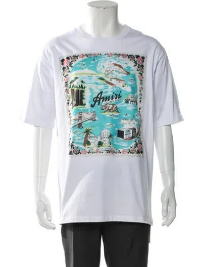 Pre-owned Amiri Graphic Print Crew Neck T-shirt In White