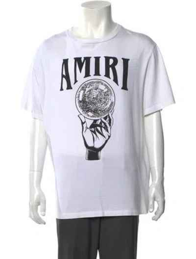 Pre-owned Amiri Graphic Print Crew Neck T-shirt In White