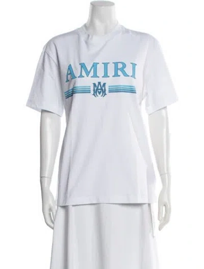 Pre-owned Amiri Graphic Print Crew Neck T-shirt In White