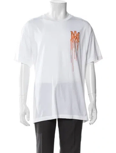 Pre-owned Amiri Graphic Print Crew Neck T-shirt In White