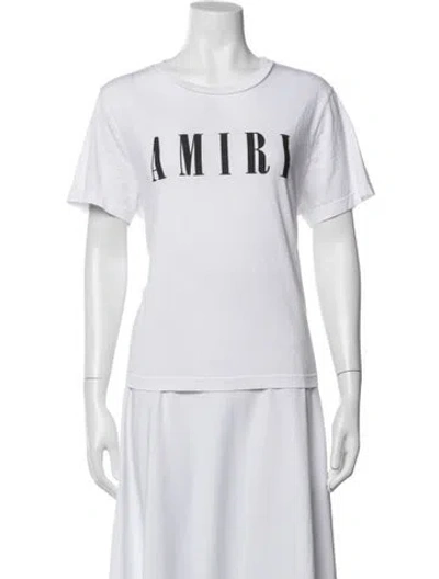 Pre-owned Amiri Graphic Print Crew Neck T-shirt In White