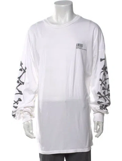 Pre-owned Amiri Graphic Print Crew Neck T-shirt In White