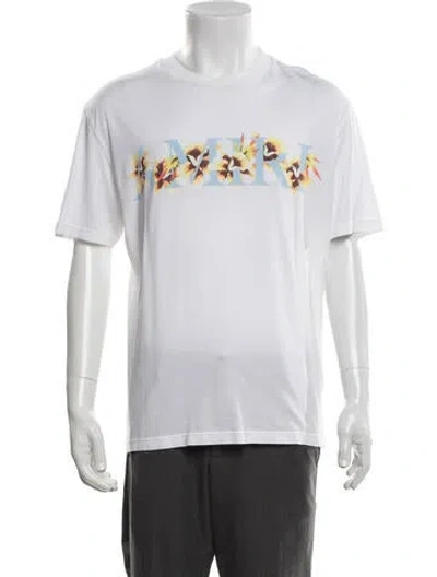 Pre-owned Amiri Graphic Print Crew Neck T-shirt In White