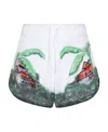 Amiri Eden Rock Drawstring Crochet Shorts In White