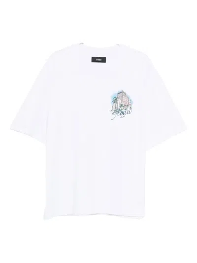 Amiri Graphic-print Drawstring T-shirt In White
