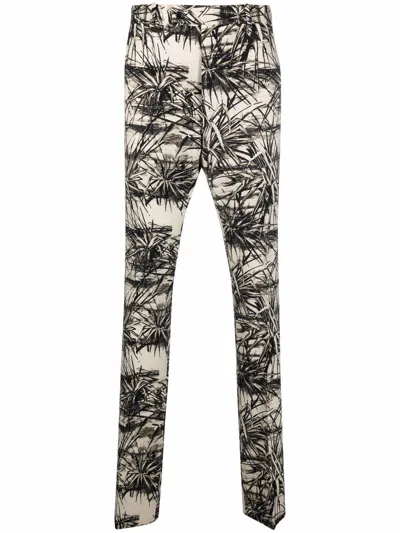 Amiri Graphic-print Flared Trousers In Gray