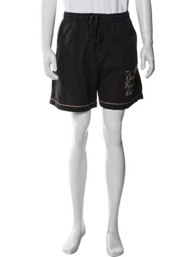Pre-owned Amiri Graphic Print Jogger Shorts In Black
