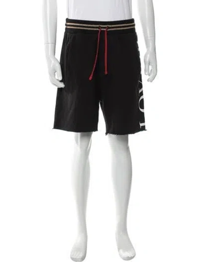 Pre-owned Amiri Graphic Print Jogger Shorts In Black