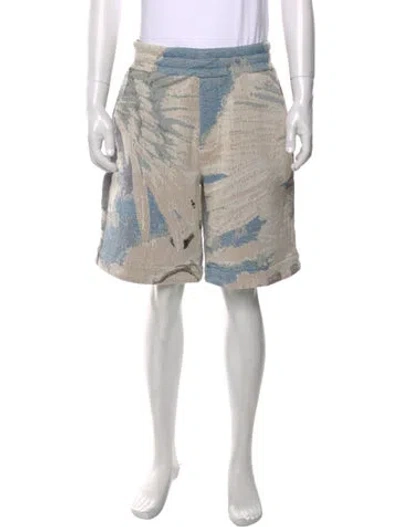 Pre-owned Amiri Graphic Print Jogger Shorts In Gray
