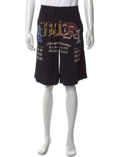 Pre-owned Amiri Graphic Print Jogger Shorts W/ Tags In Black
