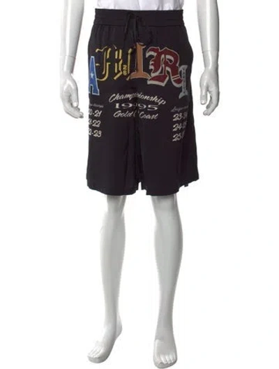 Pre-owned Amiri Graphic Print Jogger Shorts W/ Tags In Black