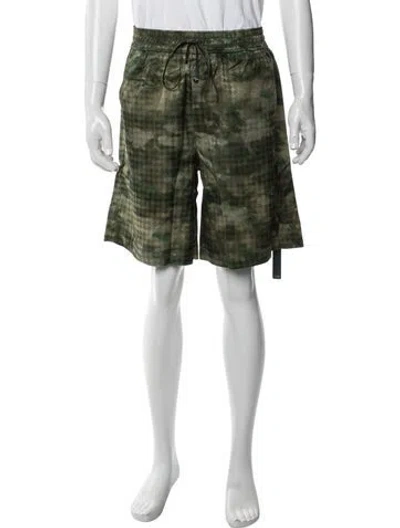 Pre-owned Amiri Graphic Print Jogger Shorts W/ Tags In Green