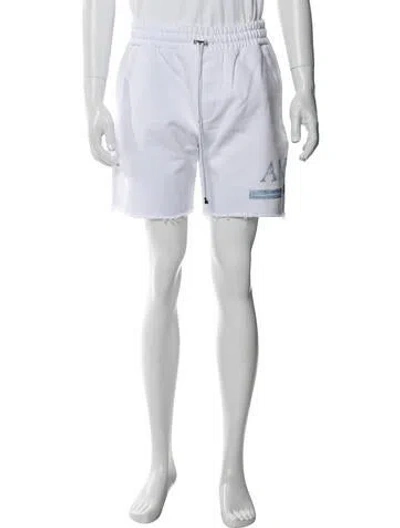 Pre-owned Amiri Graphic Print Jogger Shorts In White