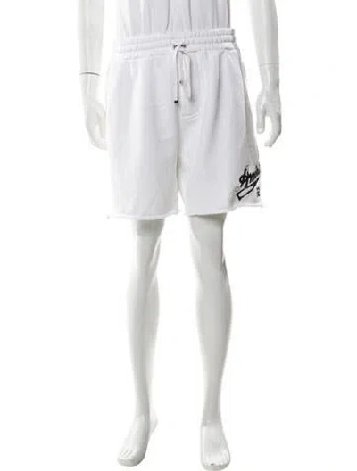 Pre-owned Amiri Graphic Print Jogger Shorts In White