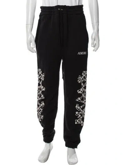Pre-owned Amiri Graphic Print Joggers In Black