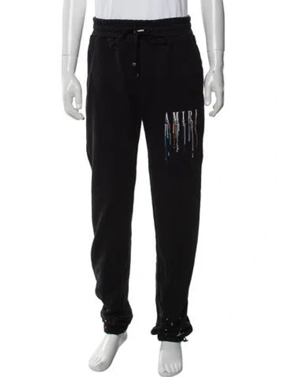 Pre-owned Amiri Graphic Print Joggers In Black