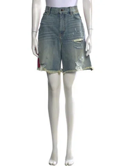 Pre-owned Amiri Graphic Print Knee-length Shorts In Blue