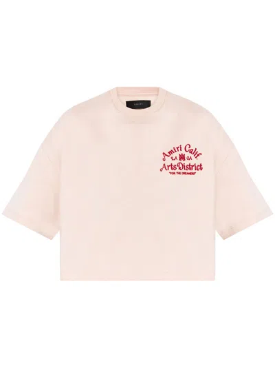 Amiri Short-sleeved T-shirt In Pink
