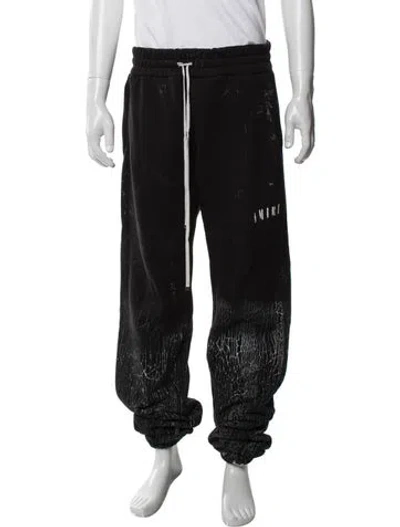 Pre-owned Amiri Graphic Print Lounge Bottoms In Black