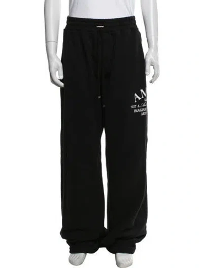 Pre-owned Amiri Graphic Print Lounge Bottoms In Black/white