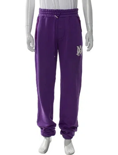 Pre-owned Amiri Graphic Print Lounge Bottoms In Purple