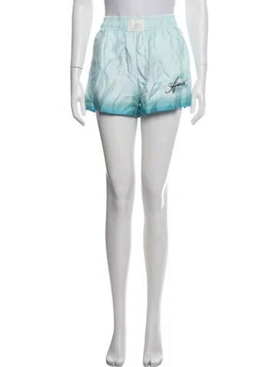 Pre-owned Amiri Graphic Print Mini Shorts In Blue