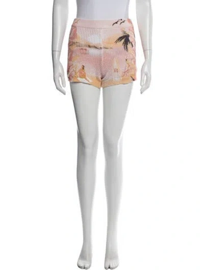 Pre-owned Amiri Graphic Print Mini Shorts In Blue