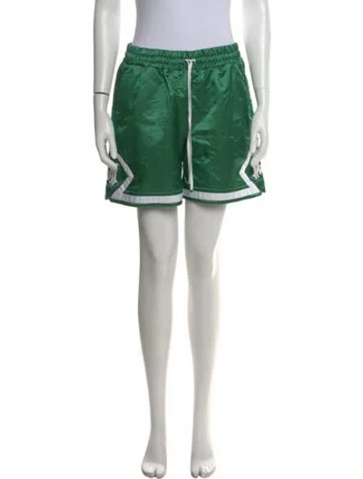 Pre-owned Amiri Graphic Print Mini Shorts W/ Tags In Green