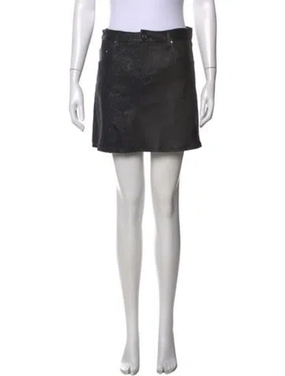 Pre-owned Amiri Graphic Print Mini Skirt In Black