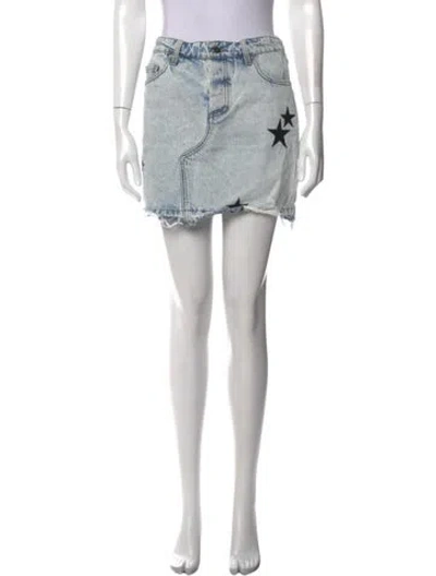Pre-owned Amiri Graphic Print Mini Skirt In Multi