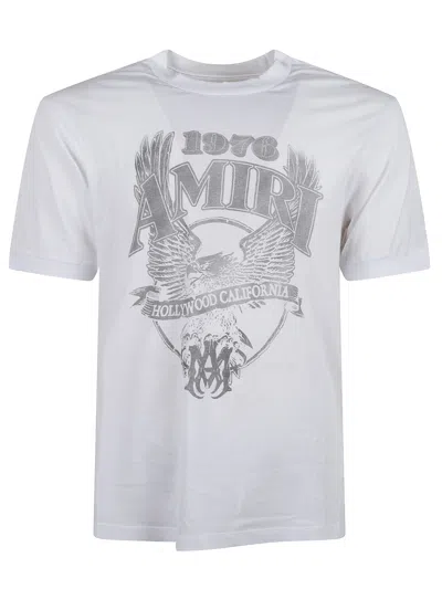 Amiri Graphic Print Round Neck T-shirt For Men In White