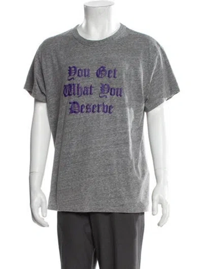 Pre-owned Amiri Graphic Print Scoop Neck T-shirt In Gray