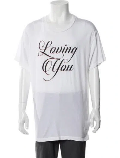 Pre-owned Amiri Graphic Print Scoop Neck T-shirt In White