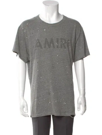 Pre-owned Amiri Graphic Print Short Sleeve Shirt In Gray