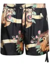 Amiri Graphic-print Shorts In Black