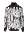 Amiri Argyle-print Silk Shirt In White