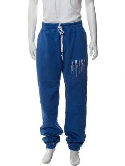 Pre-owned Amiri Graphic Print Sweatpants In Blue