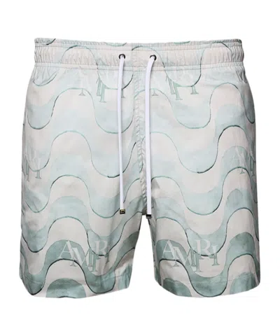 Amiri Graphic-print Swim Shorts In White