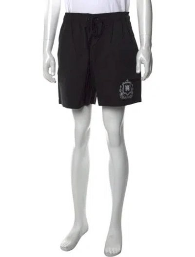 Pre-owned Amiri Graphic Print Swim Trunks In Black