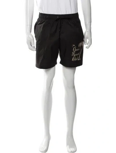 Pre-owned Amiri Graphic Print Swim Trunks In Black